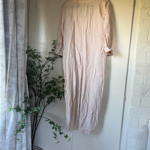 NWOT Zara Linen Oversized Beige Midi Tunic Dress - Picture 6 of 7